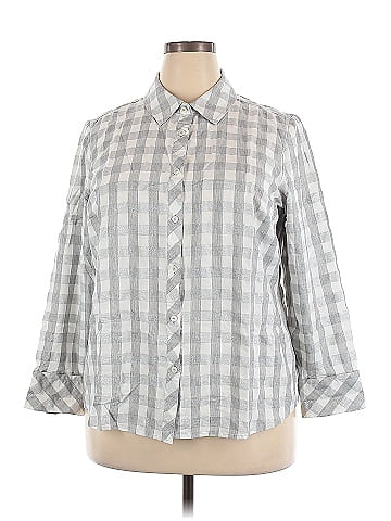 Foxcroft 3/4 Sleeve Button-Down Shirt (view 1)