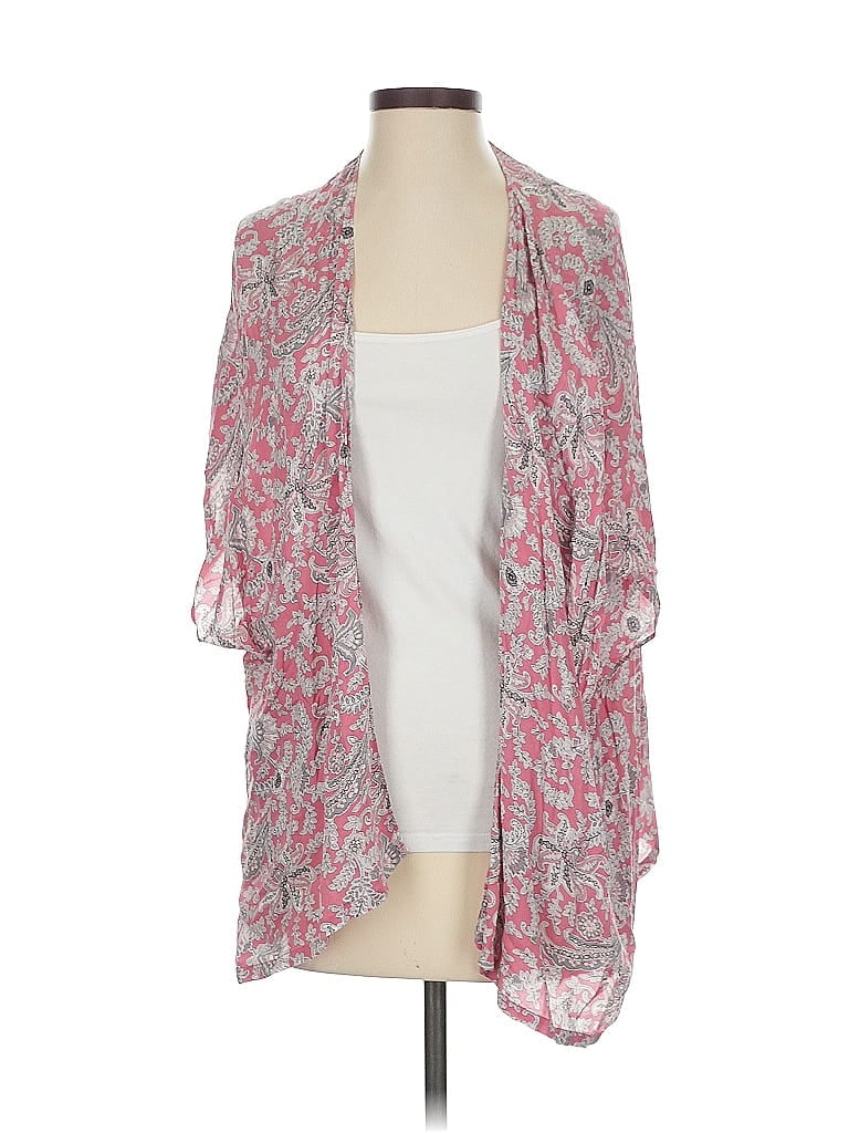 Pre-owned Ann Taylor Loft Kimono In Pink