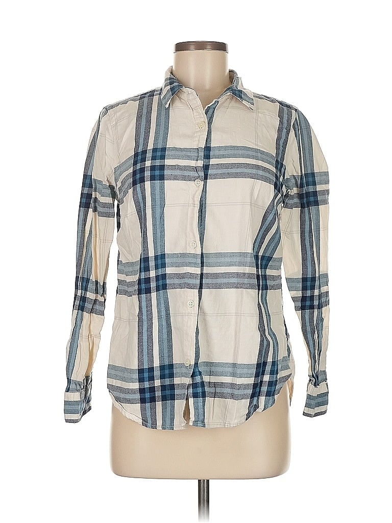 Pre-owned Old Navy Long Sleeve Button Down Shirt In Blue