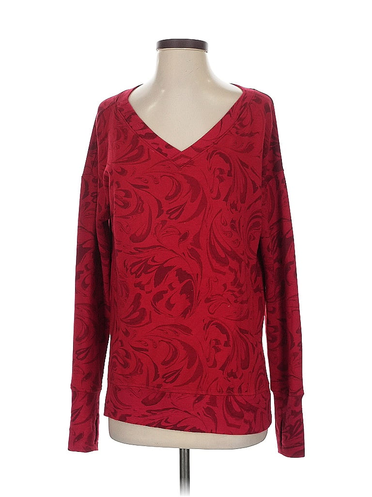 Pre-owned Athleta Pullover Sweater In Red