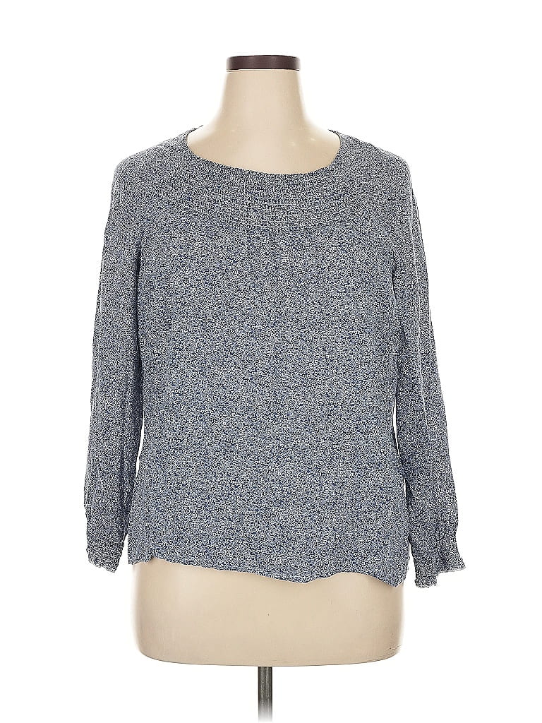Click to view more detailed imagery on our partner's website Pre-owned Cj Banks Long Sleeve Blouse In Blue