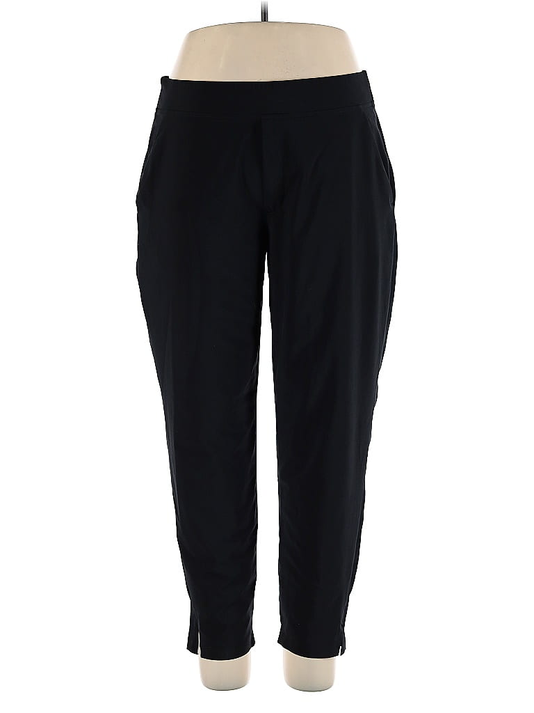 Athleta Solid Black Casual Pants Size 16 - photo 1