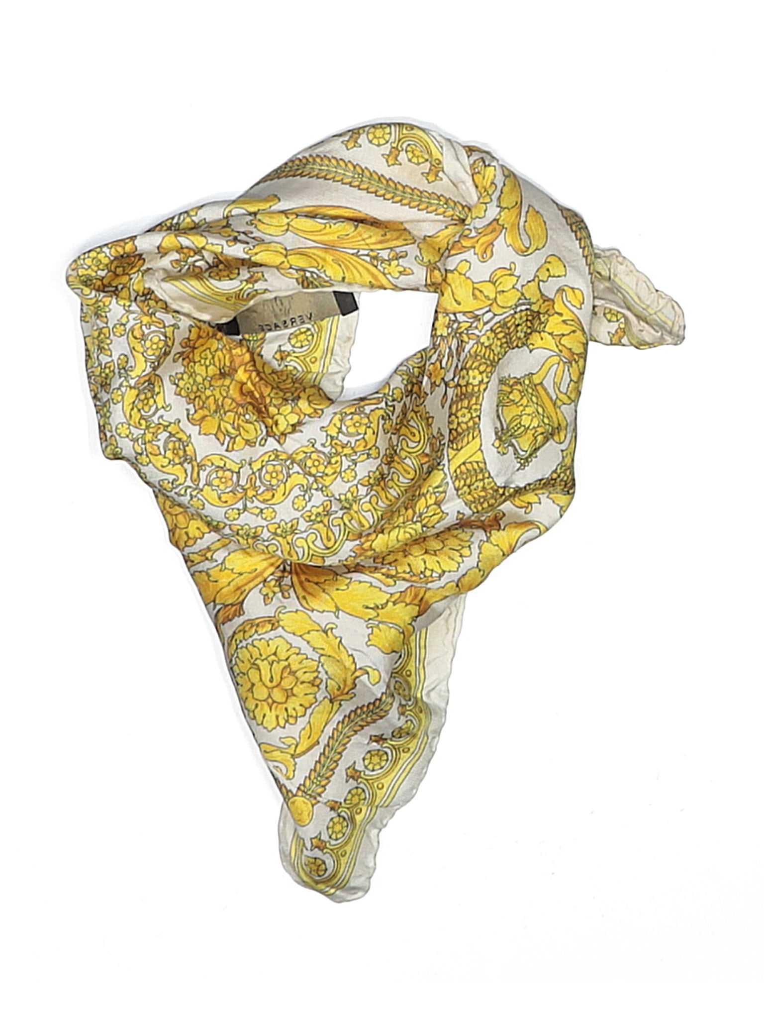 Versace Paisley Yellow Scarf One size