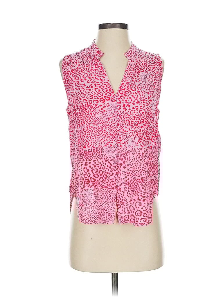 Pre-owned Velvet Heart Sleeveless Button Down Shirt In Pink