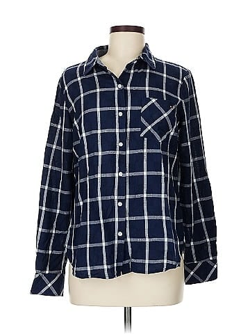 Tommy Hilfiger Blue Plaid Long Sleeve Shirt (view 1)