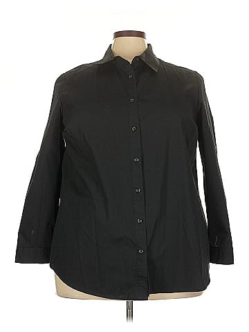 Roaman's 3/4 Sleeve Button-Down Shirt (view 1)