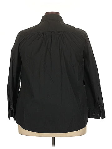 Roaman's 3/4 Sleeve Button-Down Shirt (view 2)