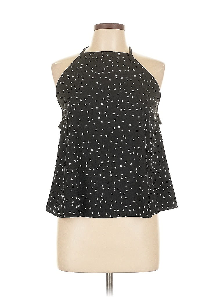 Pre-owned Blue Rain Sleeveless Blouse In Black