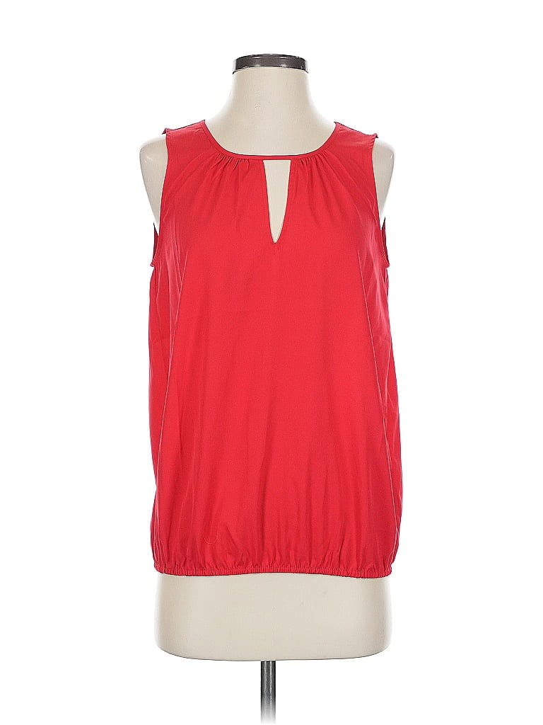 Pre-owned Banana Republic Factory Store Sleeveless Blouse In Red