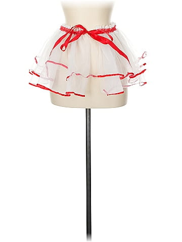 Unbranded Sheer Frilly Red Lace Skirt (view 2)
