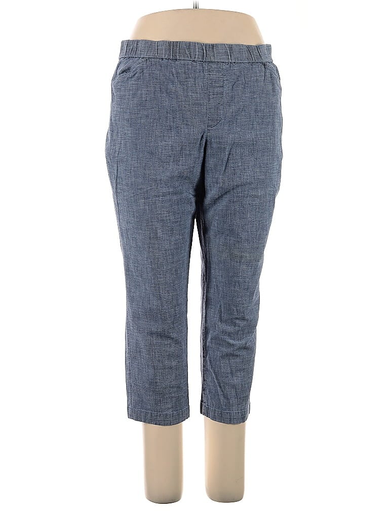 Pre-owned Lands' End Casual Pants In Blue