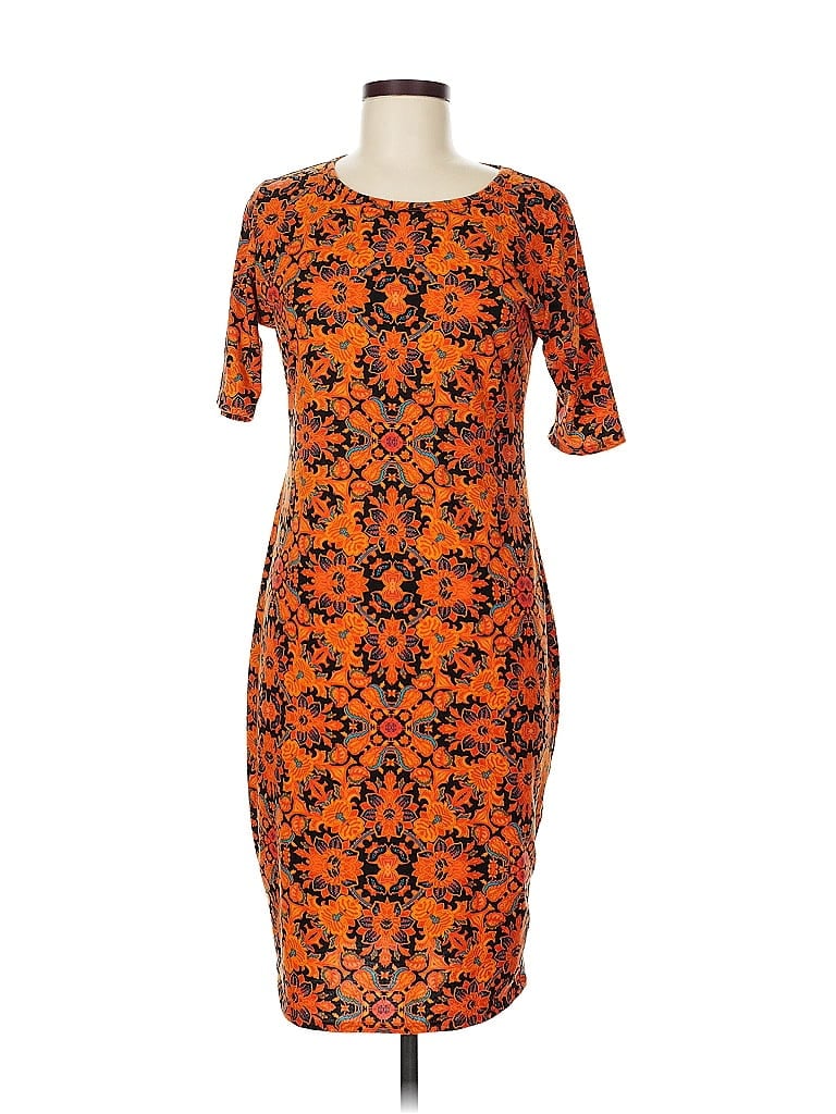 Pre-owned Lularoe Cocktail Dress In Orange