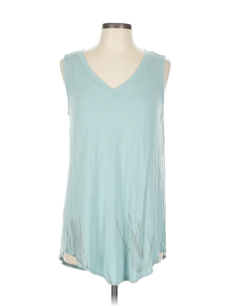 Pre-owned Zenana Sleeveless T-shirt In Blue