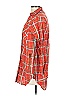 Tasha Polizzi Collection 100% Cotton Plaid Red Long Sleeve Button-Down Shirt Size S - photo 4