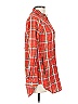 Tasha Polizzi Collection 100% Cotton Plaid Red Long Sleeve Button-Down Shirt Size S - photo 3