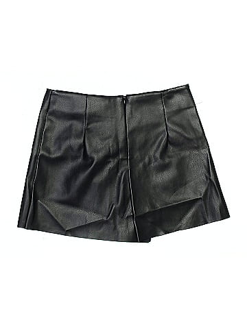 Mustard Seed Faux Leather Skirt (view 2)