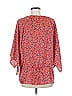 Kenar 100% Polyester Floral Red 3/4 Sleeve Blouse Size M - photo 2
