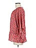 Kenar 100% Polyester Floral Red 3/4 Sleeve Blouse Size M - photo 5