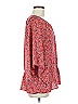Kenar 100% Polyester Floral Red 3/4 Sleeve Blouse Size M - photo 4