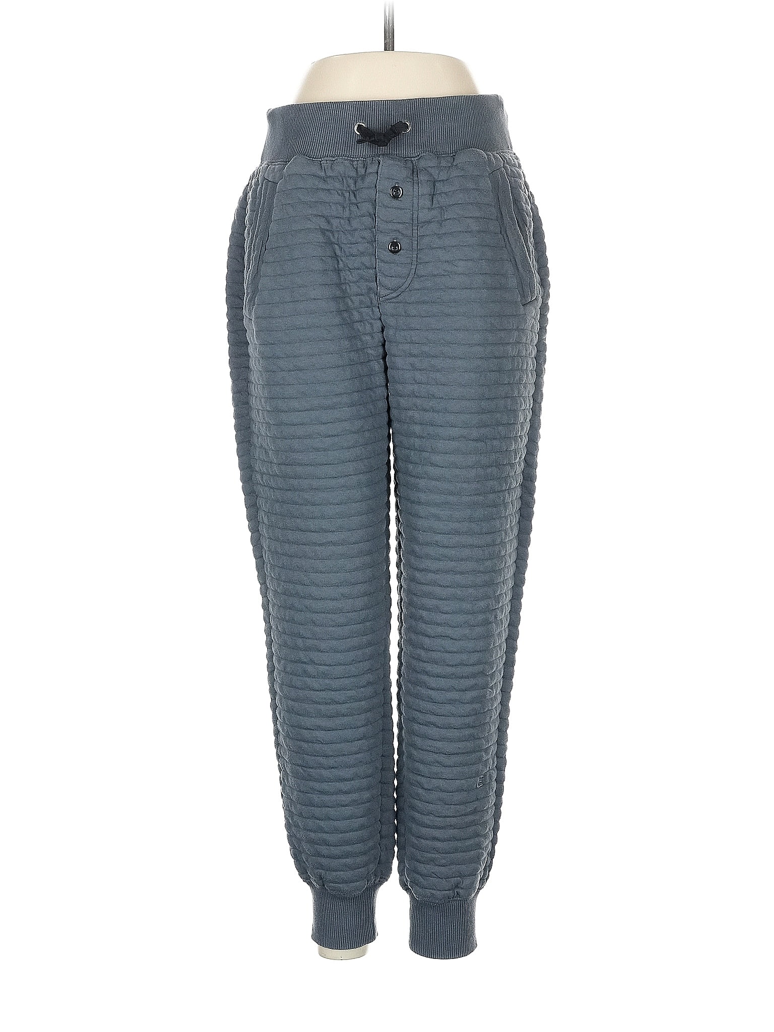Everlane 100% Organic Cotton Chevron-herringbone Blue Casual Pants Size M