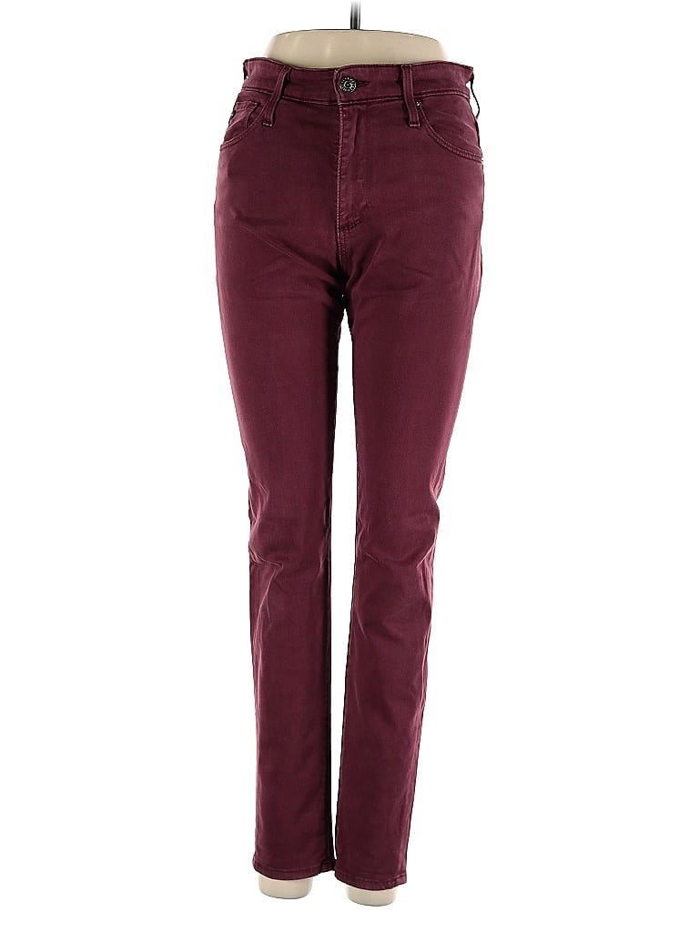 Pre-owned Adriano Goldschmied Casual Pants In Burgundy