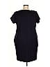 Lands' End Solid Black Purple Casual Dress Size 20 - photo 2