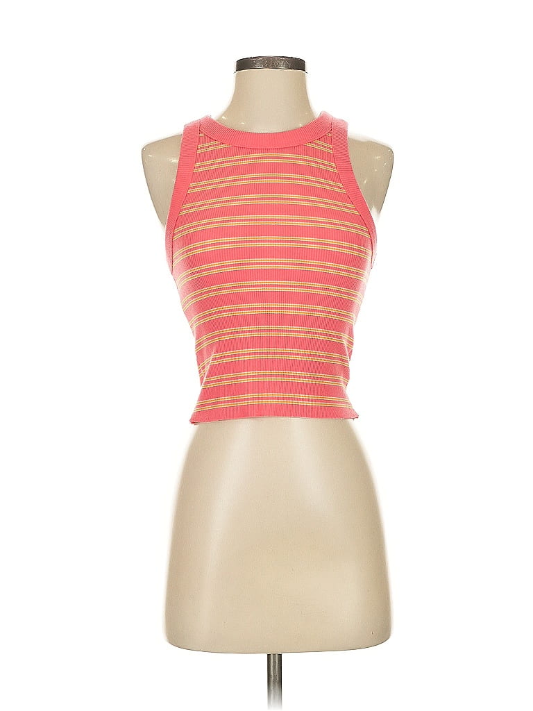 Pre-owned Aerie Sleeveless Top Orange Halter Neckline Tops