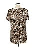 PREMISE 100% Polyester Animal Print Brown Short Sleeve Top Size S - photo 4
