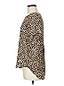 PREMISE 100% Polyester Animal Print Brown Short Sleeve Top Size S - photo 6