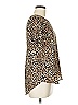 PREMISE 100% Polyester Animal Print Brown Short Sleeve Top Size S - photo 5