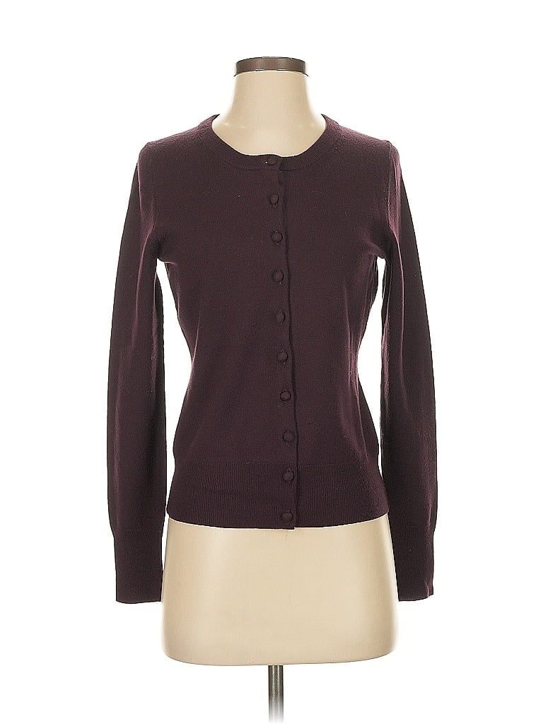 Pre-owned Banana Republic Cardigan Sweater In Burgundy