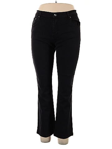 DG^2 by Diane Gilman Black Stretchy Slim Fit Jeans (view 1)