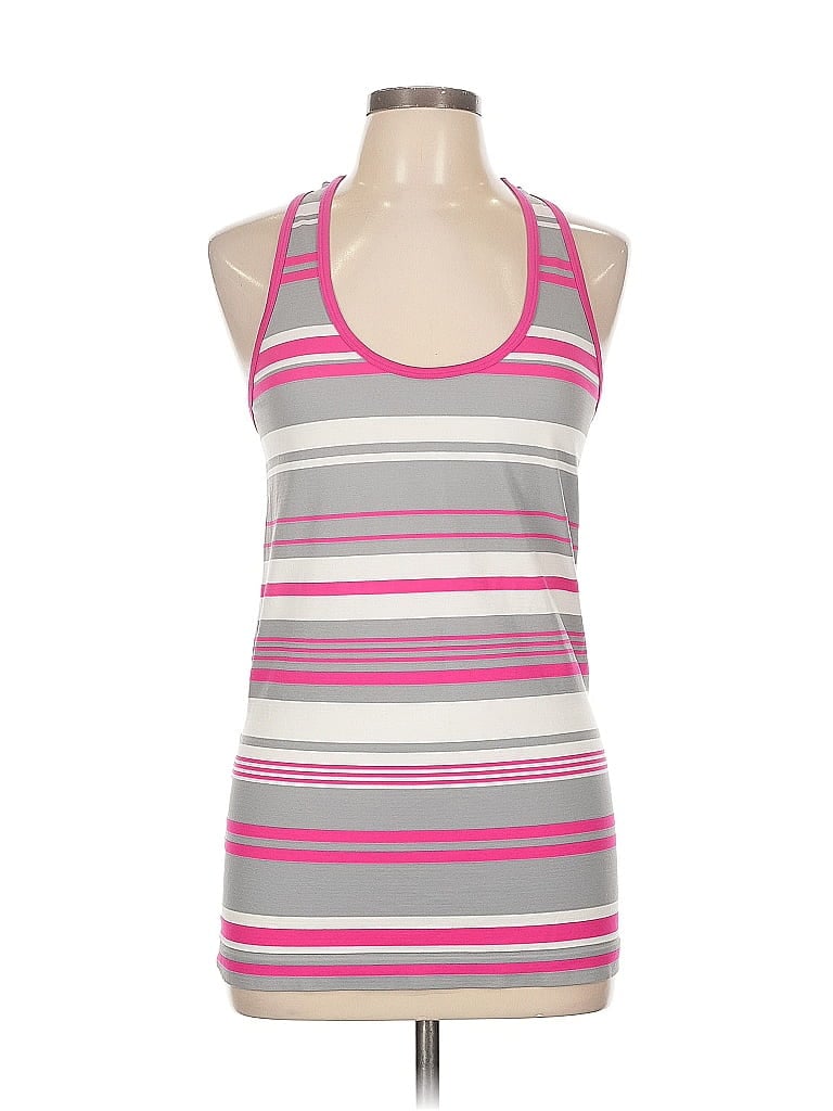 Click to view more detailed imagery on our partner's website Pre-owned New Balance Tank Top Gray Halter Neckline Tops