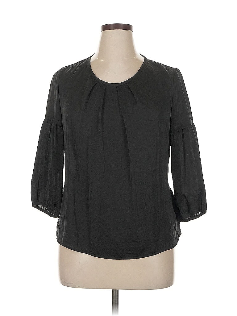 Pre-owned Talbots 3/4 Sleeve Blouse In Black