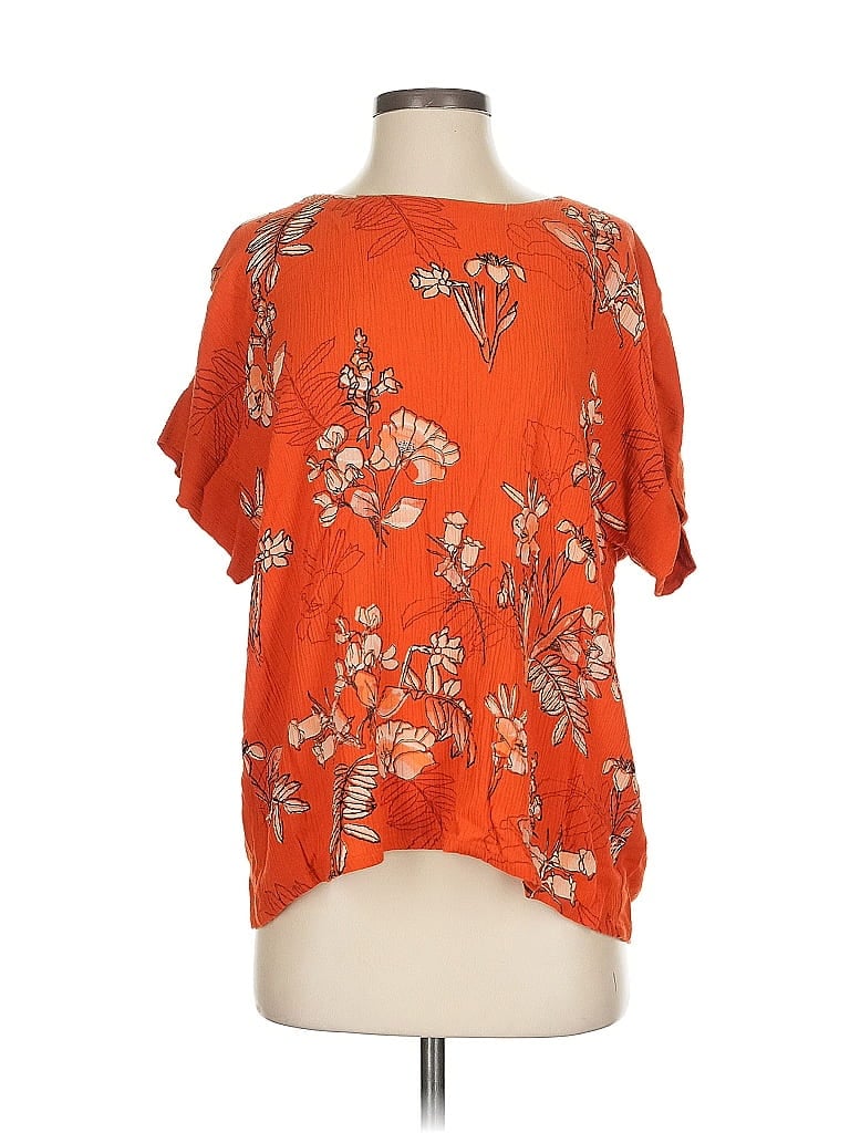 Click to view more detailed imagery on our partner's website Pre-owned Sseko Short Sleeve Blouse In Orange