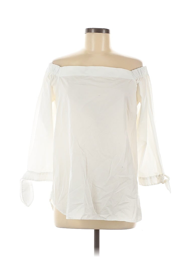 Pre-owned Banana Republic 3/4 Sleeve Blouse In White
