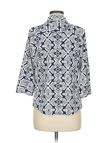 Foxcroft 3/4 Sleeve Button-Down Shirt (view 2)