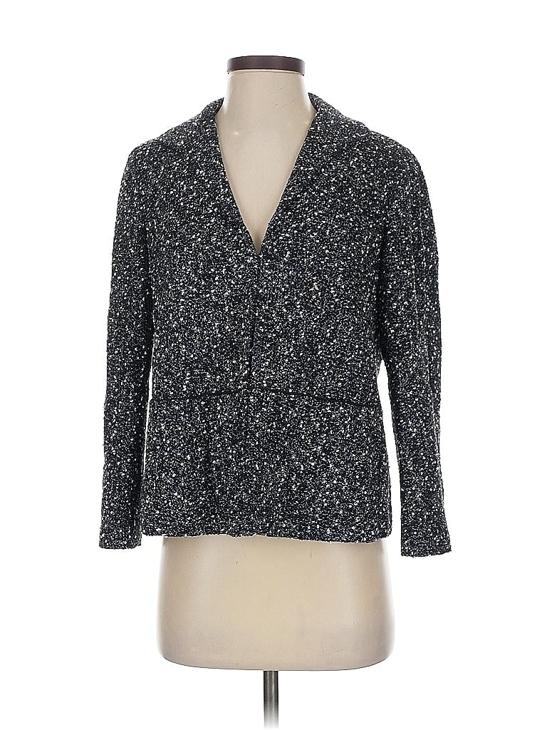 Pre-owned Lafayette 148 Blazer Jacket In Silver