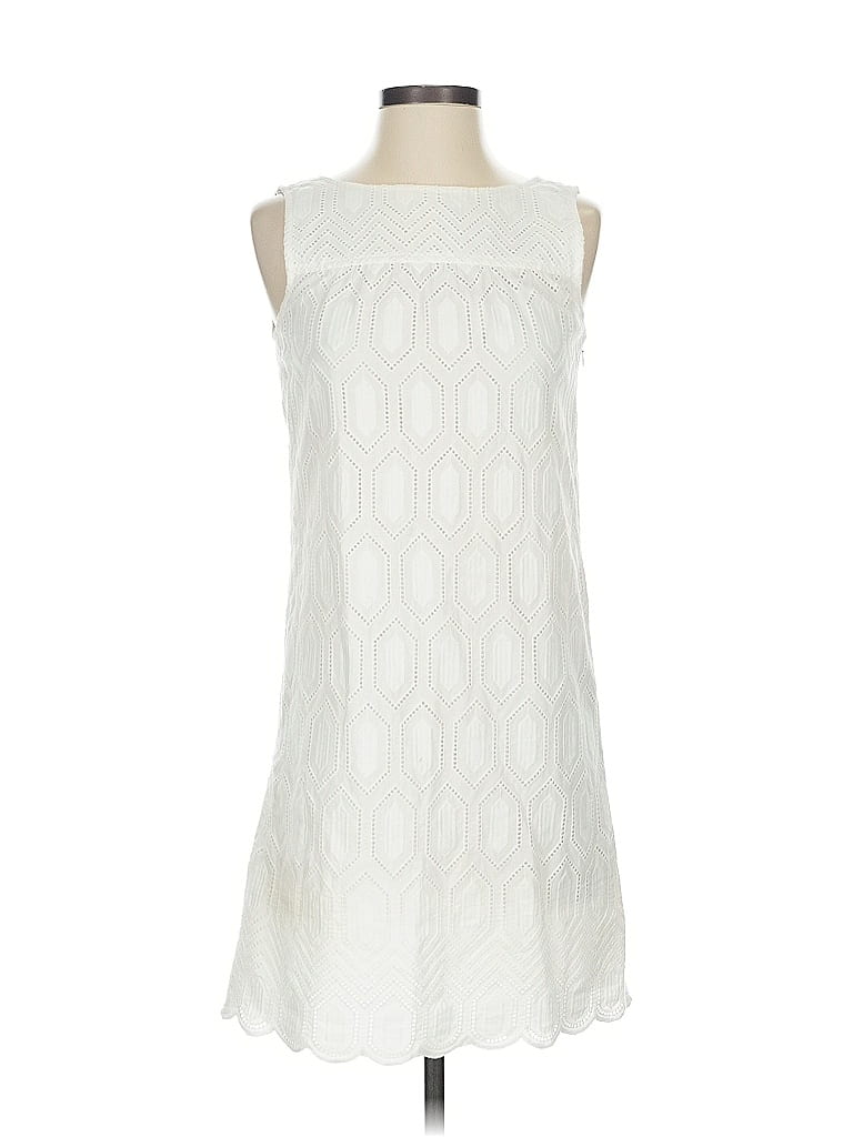 Pre-owned Ann Taylor Casual Dress In White