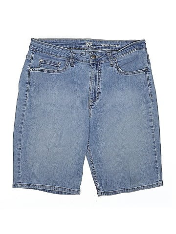 Riders by Lee Blue Mid Rise Bermuda Denim Shorts (view 1)