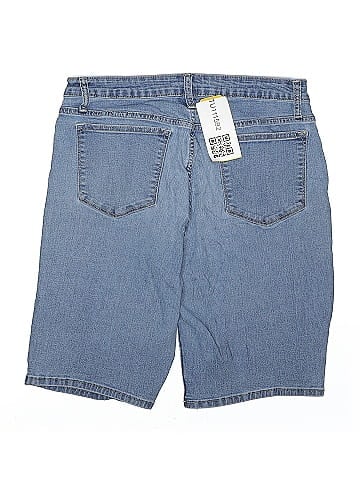 Riders by Lee Blue Mid Rise Bermuda Denim Shorts (view 2)