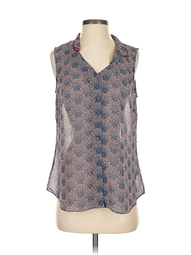 Pre-owned Cabi Sleeveless Blouse In Blue