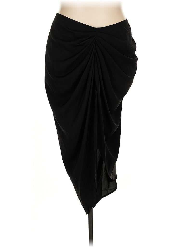 Pre-owned Shein Curve Formal Skirt In Black