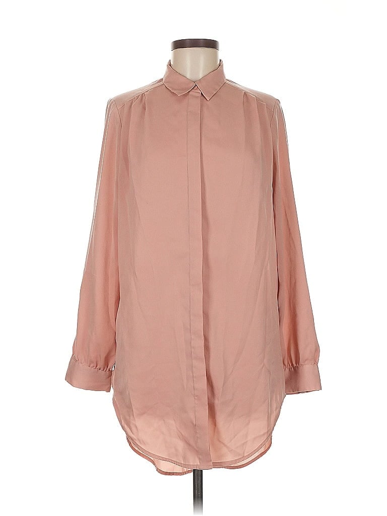 Pre-owned Express Long Sleeve Blouse In Pink