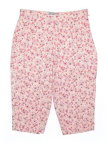 DressBarn Charming Pink Floral Casual Capri Pants (view 1)