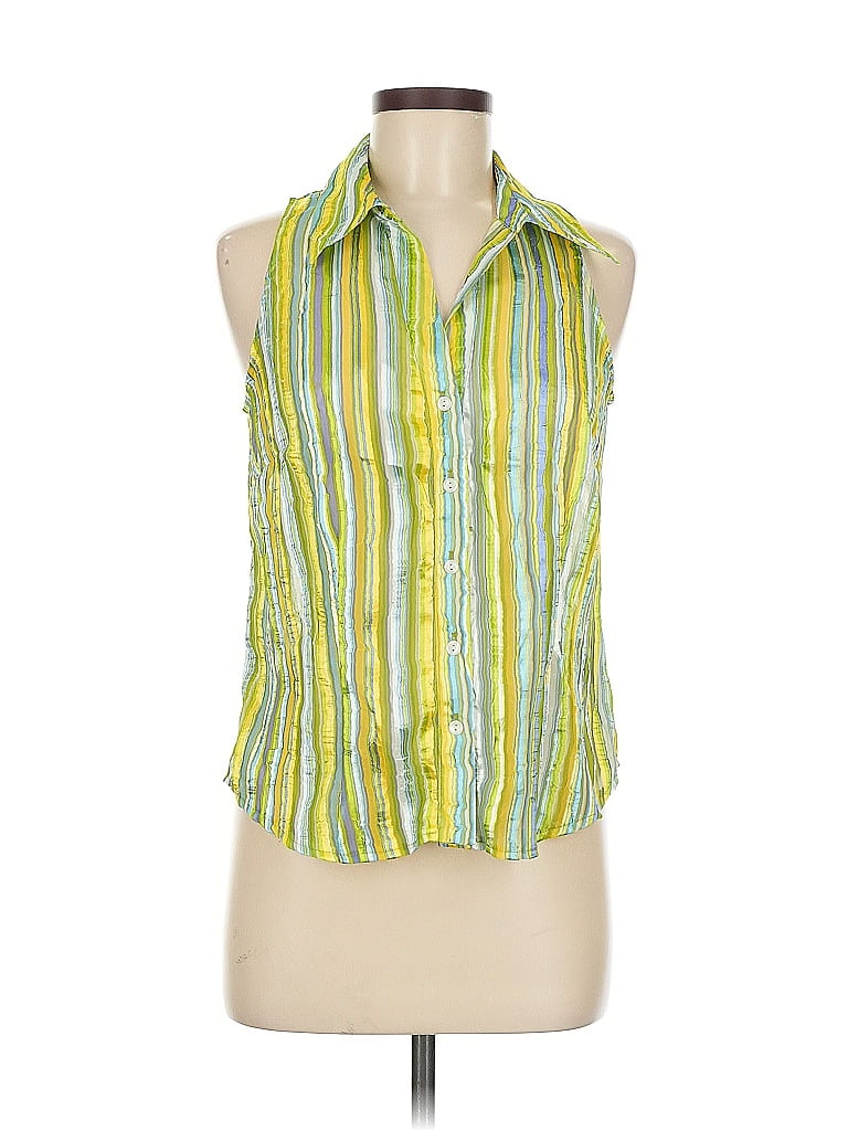 Click to view more detailed imagery on our partner's website Pre-owned Tribal Sleeveless Blouse In Yellow