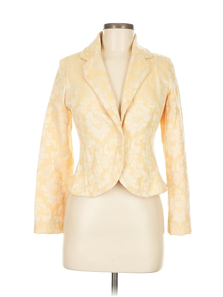 Pre-owned True Meaning Blazer Jacket In Gold