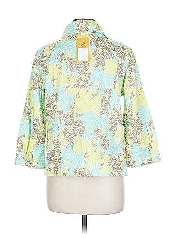 Christopher & Banks Vibrant Green Abstract Print Jacket (view 2)