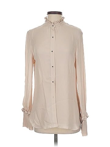 Nili Lotan Long Sleeve Silk Top (view 1)