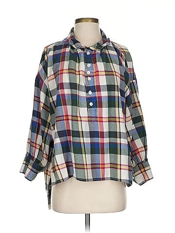 The Great. 3/4 Sleeve Button-Down Shirt (view 1)